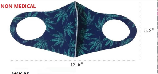 Wholesale TROPICAL / MARIJUANA LEAF face Mask with Filter Sleeve. Washable & reusable! (sold by the piece or dozen)
