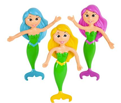 Wholesale 4" BENDABLE MERMAID DOLL ASSORTMENT (sold by the piece or dozen)