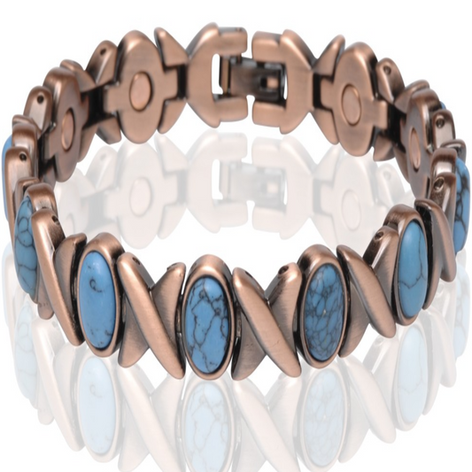 Wholesale Turquoise Copper Magnetic Bracelet (sold by the piece)