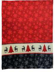Wholesale CHRISTMAS PRINT LARGE 50X60 IN PLUSH  THROW BLANKET ( sold by the piece )