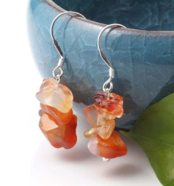 Wholesale CARNELIAN  STONE EARRINGS (sold by the pair)
