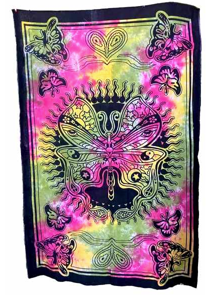 Buy Lage Tie Dye Butterfly Tapestry55" x 83"Bulk Price