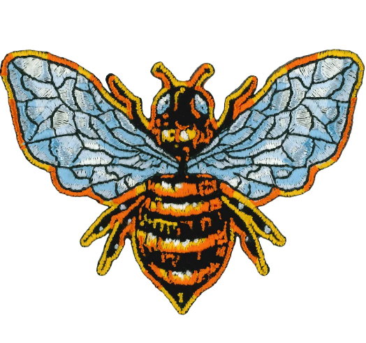 Wholesale 3.5" Honey Bee Embroidered Patch - Bumblebee Art Garden Insect (Sold by the piece)