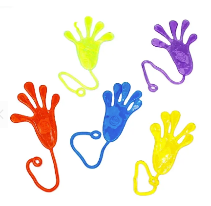 Wholesale Elastic Sticky Squishy Slap Hands (sold by the dozen or bag of 100)