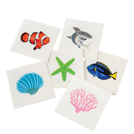 Tattoos - Coral Reef  In Bulk- Assorted