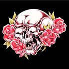 Buy SKULL AND ROSES COLORED WALL 45 INCH BANNER/ FLAG -* CLOSEOUT ONLY $2.95 EABulk Price