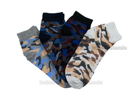 Men Thin Camouflage Ankle Socks Wholesale
