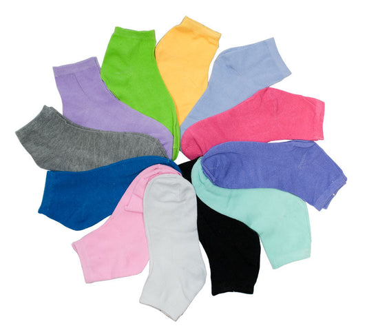Bulk Buy Girls Solid Color Casual Ankle Socks
