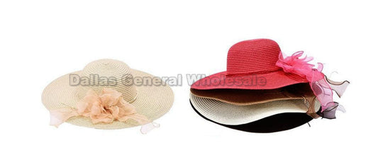 Floppy Straw Beach Hat or Church Dress Hats Wholesale