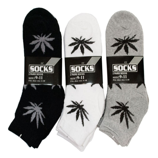 Bulk Buy Marijuana Printed Mens Ankle Casual Socks