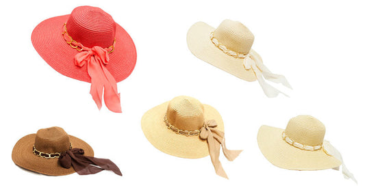 Ladies Beach Floppy Straw Hats