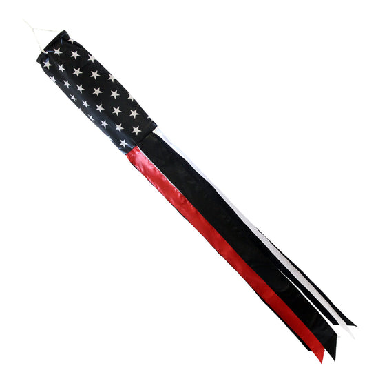 Buy USA RED THIN LINE fire fighter 60 INCH WINDSOCK Bulk Price
