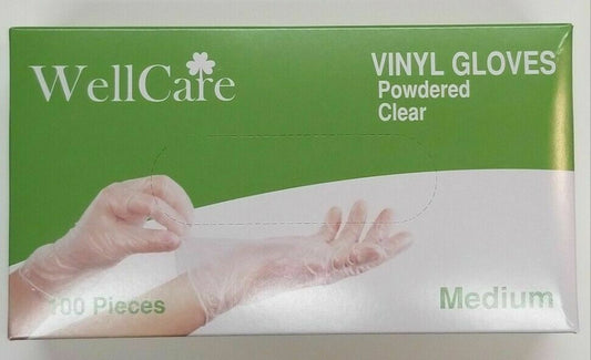 WellCare Gloves Vinyl lightly powder free gloves (non medical)