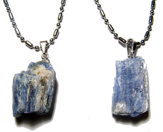 Buy BLUE KYANITE ROUGH NATURAL MINERAL STONE STAINLESS STEEL BALL CHAIN NECKLACE)Bulk Price