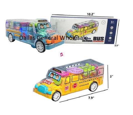 Bulk Buy Toy Transparent Mechanical School Bus Wholesale