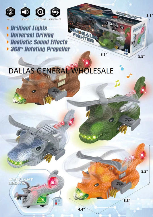Bulk Buy B/O Toy Dinosaur Helicopters Wholesale