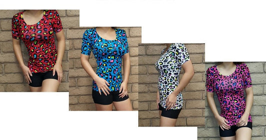 Cheetah Printed Girls T-Shirts Wholesale MOQ 12