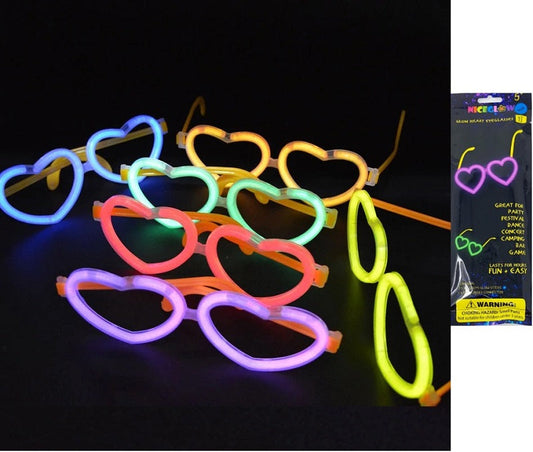 Neon Luminous Heart Eyeglasses Wholesale