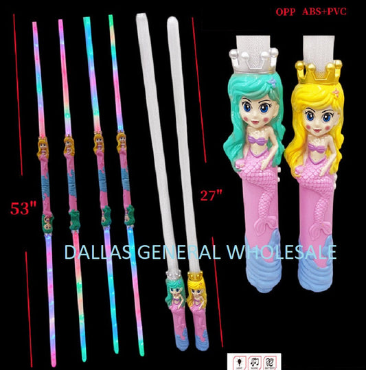 Bulk Buy 53" Glowing Double Musical Mermaid Swords Wholesale