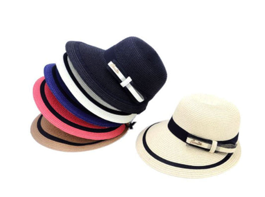 Ladies Fashion Straw Visor Hats Wholesale