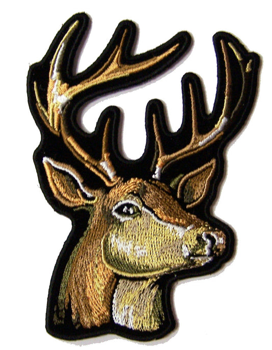 Wholesale BIG BUCK DEER HEAD 4 INCH EMBROIDERED PATCH ( sold by the piece )