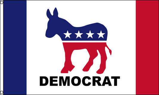 Wholesale DEMOCRAT POLITICAL PARTY DONKEY 3 X 5 FLAG ( sold by the piece )