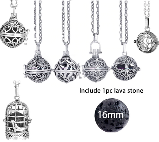 Buy Essential Oil Locket Necklace With Lava BallBulk Price