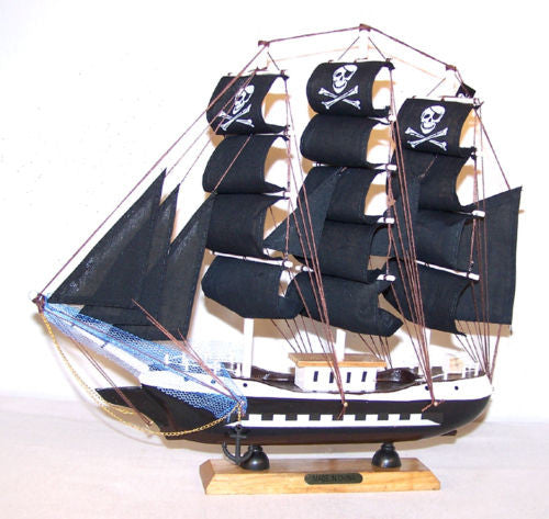 Wholesale WOODEN 13 INCH PIRATE SHIP (Sold by the piece) *- CLOSEOUT $ NOW $7.50 EA