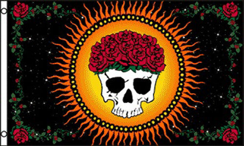 Buy GRACIOUSLY DEPARTED SKULL AND ROSES 3 X 5 FLAG Bulk Price