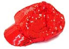 Wholesale SEQUIN RED BASEBALL HAT (Sold by the piece)
