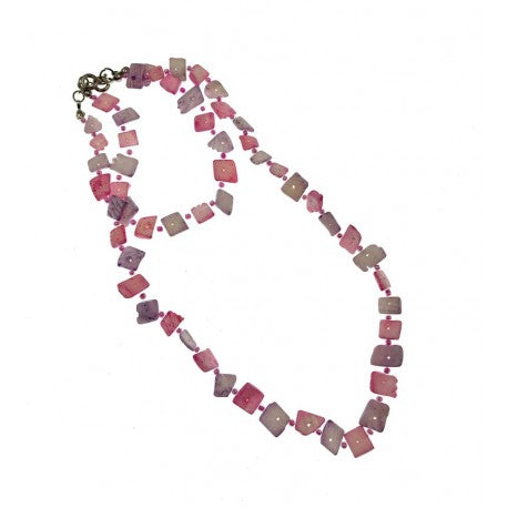 Buy PURPLE AND PINK REAL SHELL BRACELET AND NECKLACE SET Bulk Price