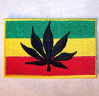 Wholesale POT RASTA FLAG 3 INCH PATCH (Sold by the piece) * closeout now $ 1.25 ea