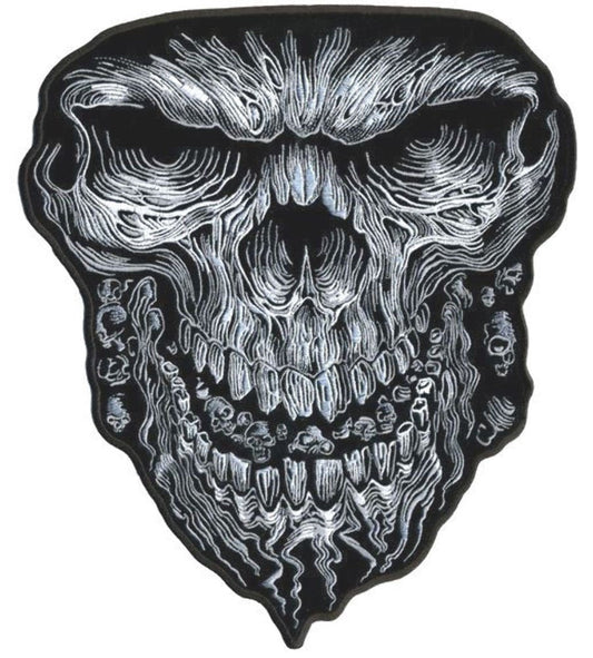 Wholesale REAPER SKULL FACE 6 INCH PATCH (Sold by the piece)