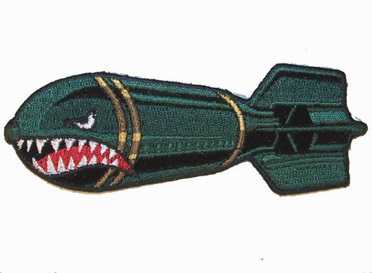 Wholesale TEETH DROPPING BOMB SHARK 4 x 2 inch  PATCH (Sold by the piece)