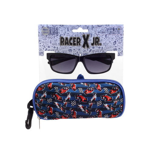 Buy Race Car Tween Boys Black Wayfarer Sunglasses with Race Car Shaped CaseBulk Price
