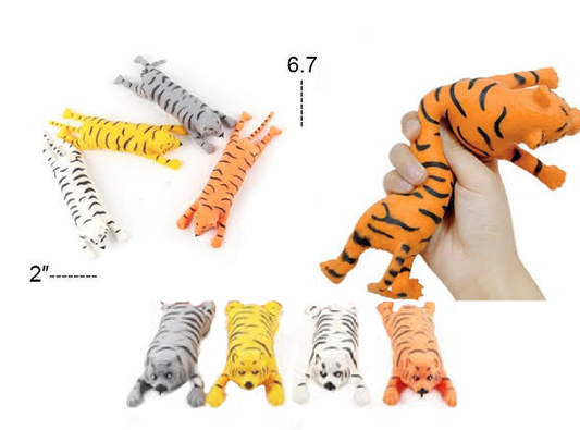 Wholesale Tiger Squishy Stretch Relief Toys for Kids & Adults (sold by the piece or dozen)