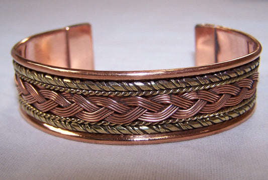 Buy DELUXE TWO TONE COPPER BANGLE CUFF BRACELET ( sold by the piece or dozenBulk Price