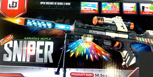 Buy RAINBOW LIGHT SNIPER RIFLE WITH LIGHT SHOW PROJECTION AND SOUNDBulk Price