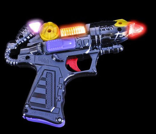 Buy 6.5" LIGHT UP SILVER SPACE BLASTER ( sold by the piece or dozenBulk Price