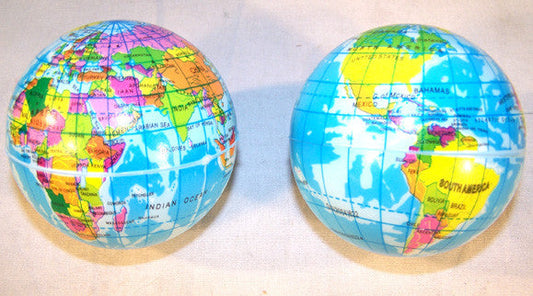Buy WORLD EARTH GLOBE 3 INCH EARTH BOUNCE / SQUEEZE BALLS ( sold by the dozenBulk Price