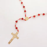 Crucifix Pendant Beaded Y Rosary Cross Necklaces