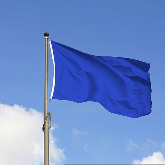 Premium Quality 3 x 5-Foot Solid Blue Blank Flag - Customizable Banner (Sold By Piece)