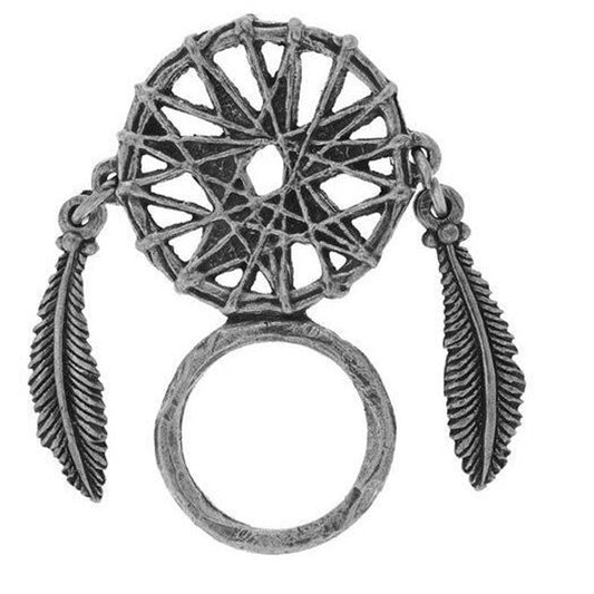 Pewter Dreamcatcher Sunglass Holder Pin - Stylish & Functional Accessory (Sold By Piece)