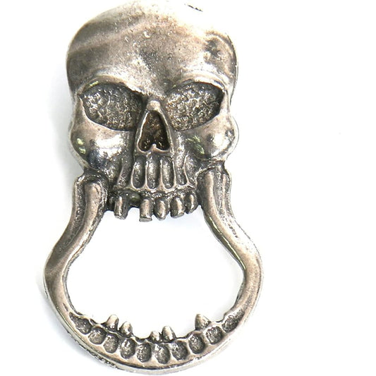 Stylish Pewter Skull Sunglass Holder Pin - Edgy & Functional Accessory (Sold By Piece)
