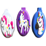 Wholesale  Compact Rainbow Unicorn Hair Brush with Mirror