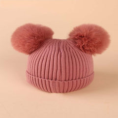 Bulk Double Pom Beanie Hats For Girls - Assorted