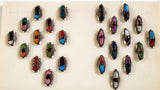 Wholesale TRI COLOR RESINA ALPACA SILVER  HANDCRAFTED RINGS