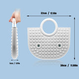 White Pop it Fidget Tote Bag Dimensions