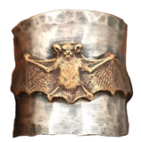 Wholesale ANTIQUE STYLE FLYING BAT EMBOSSED METAL RING