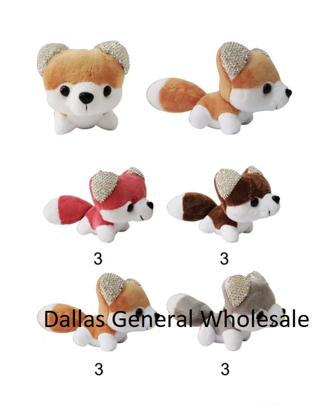 Bulk Buy Cute Plushy Bling Bling Husky Keychains Wholesale